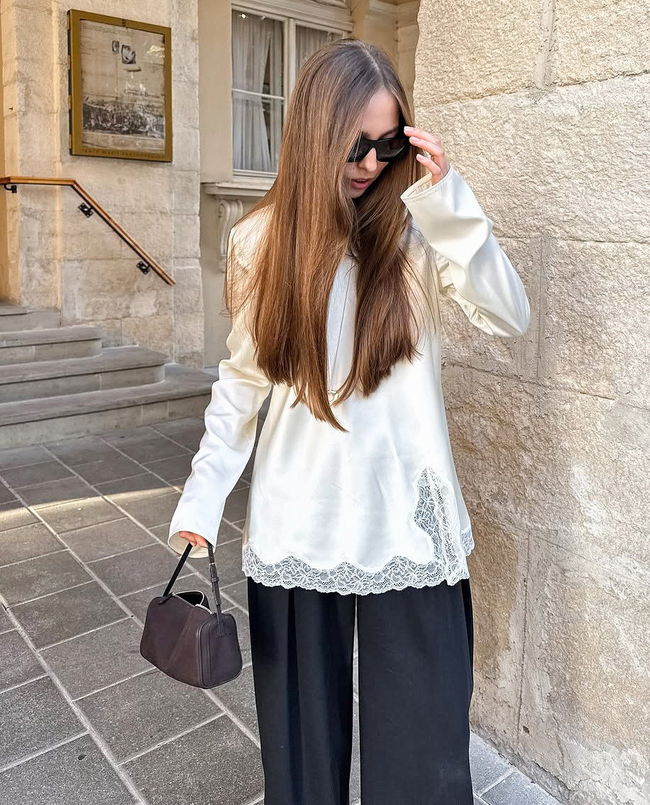 Stylish And Chic Top With A Split Neckline