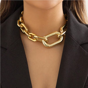 Necklaces For Women, Gold Chain Necklace Chunky,Necklace Link Chain Choker Vintage Heavy Metal Thick Chain