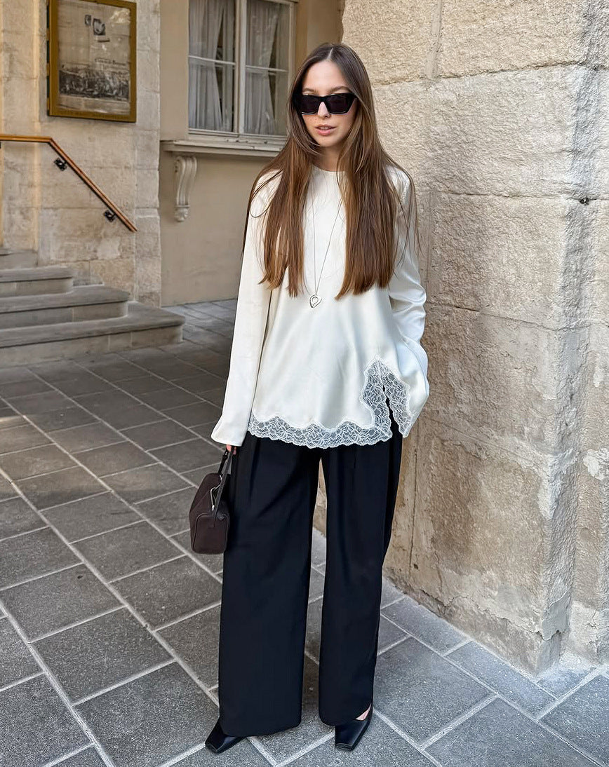 Stylish And Chic Top With A Split Neckline