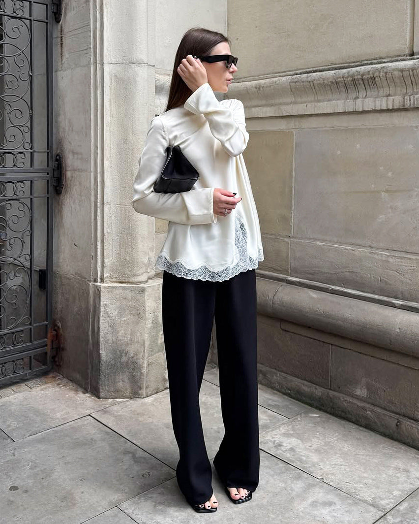 Stylish And Chic Top With A Split Neckline