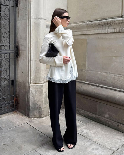 Stylish And Chic Top With A Split Neckline