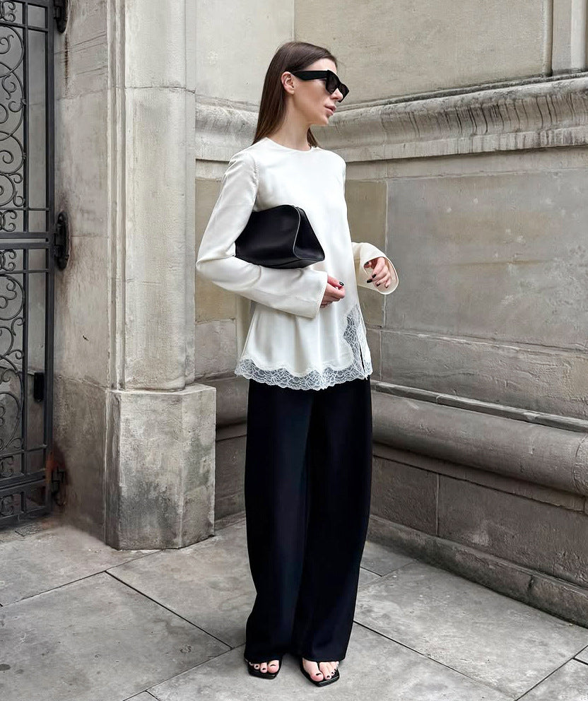 Stylish And Chic Top With A Split Neckline