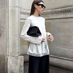 Stylish And Chic Top With A Split Neckline