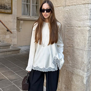 Stylish And Chic Top With A Split Neckline