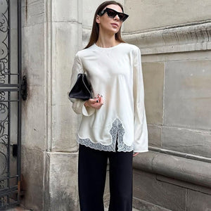 Stylish And Chic Top With A Split Neckline